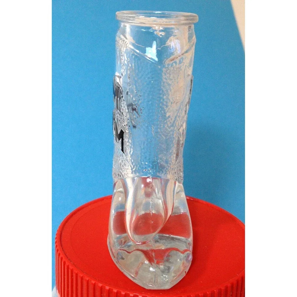 Jim Beam Shot Glass Whiskey Boot Shape Vintage